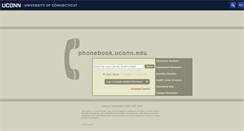 Desktop Screenshot of phonebk.uconn.edu