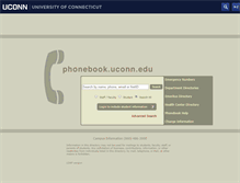 Tablet Screenshot of phonebk.uconn.edu