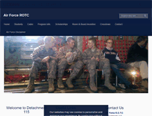 Tablet Screenshot of airforce.uconn.edu