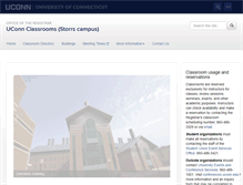 Tablet Screenshot of classrooms.uconn.edu