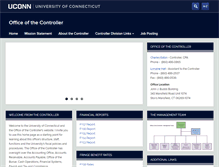 Tablet Screenshot of controller.uconn.edu