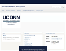 Tablet Screenshot of insurance.uconn.edu