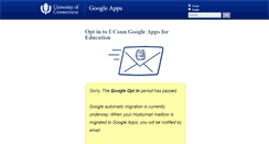 Desktop Screenshot of optin.google.uconn.edu